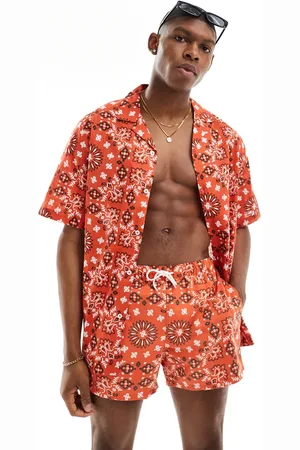 ASOS Co-ord relaxed revere shirt with bandana print in