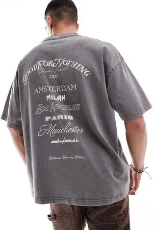 Good For Nothing Overiszed t-shirt with logo script back print in washed