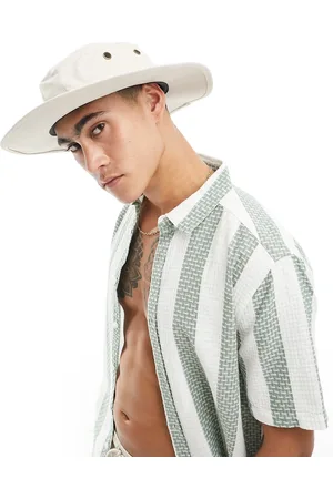 My Accessories Oversized bucket hat in beige cotton
