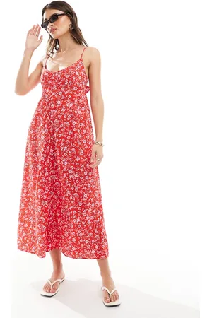 MANGO Floral print midi dress in