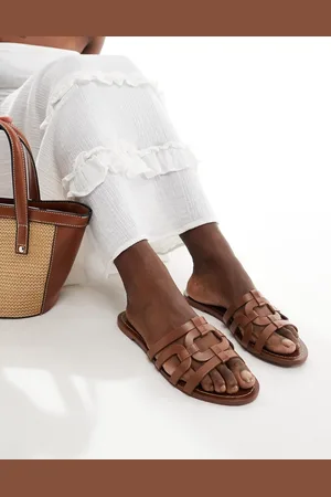 MANGO Caged flat sandal in
