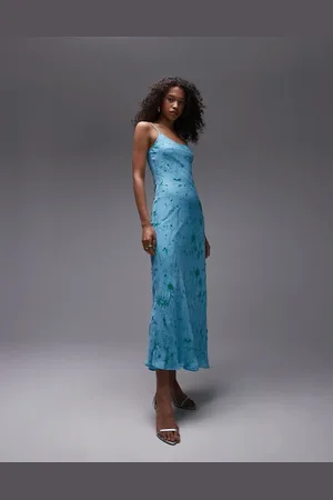 Topshop Cami slip dress with embroidery and embellishment in