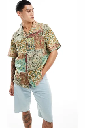 ASOS Relaxed revere shirt in tapestry print