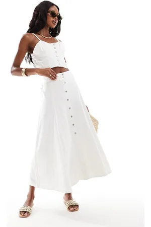 River Island Denim crop cami top co-ord in