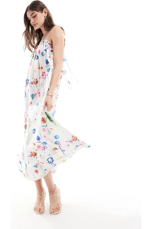 & OTHER STORIES Double strap midaxi dress in bright floral print