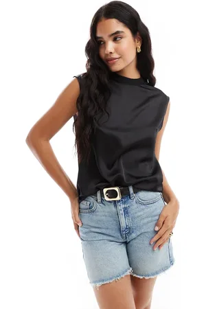 ASOS Sleeveless satin top in