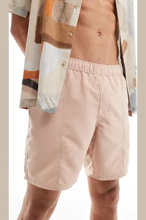 ASOS Swim shorts in mid length in beige
