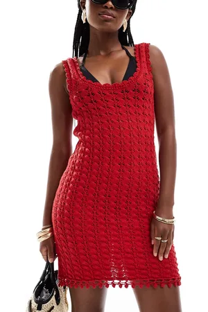 Stradivarius Crochet mini dress in