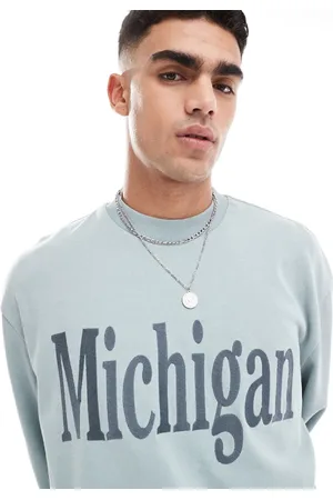 ASOS Oversized sweatshirt with text print in washed