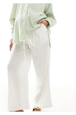 ASOS ASOS DESIGN Maternity pull on trouser with linen in