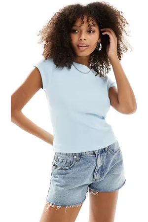 ASOS Waffle fitted baby t-shirt in light