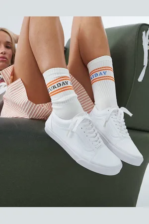 Vans Old Skool faux leather trainers in triple