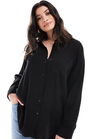 VERO MODA Linen blend long sleeved shirt in