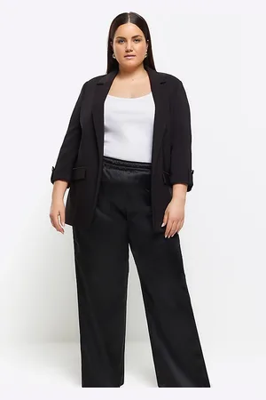 River Island River Island satin wide leg trousers in