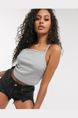 Nike High neck vest crop top in