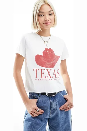 ASOS Baby tee with texas cowboy graphic in
