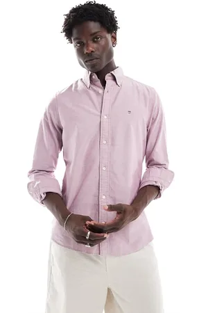 GANT Shield logo embroid slim fit oxford shirt in washed