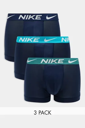 Nike Dri-Fit Essential Microfibre trunks 3 pack in with contrast waistband