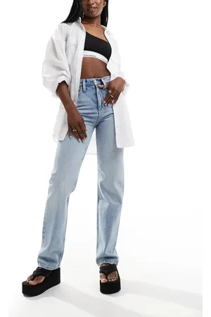 Calvin Klein High rise straight jeans in light wash
