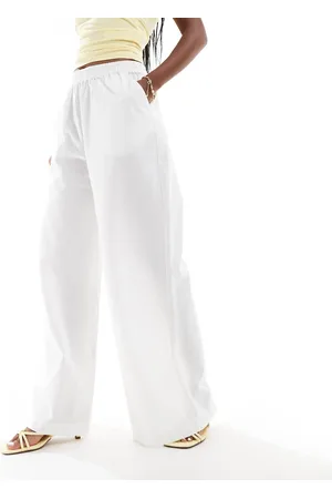 ASOS Bias cut relaxed trouser with linen in