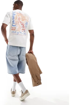 River Island Japanese embroidered t-shirt in
