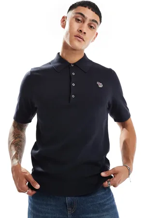 Paul Smith Knitted polo with zebra logo in