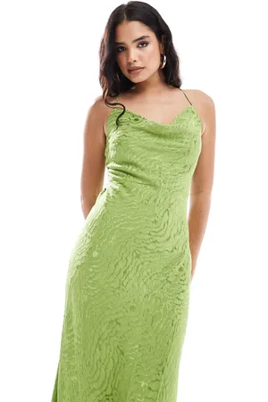 Object Jacquard midi slip dress in