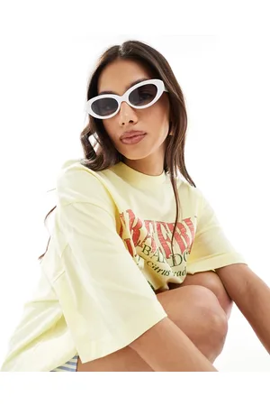 ASOS Oval sunglasses in shiny
