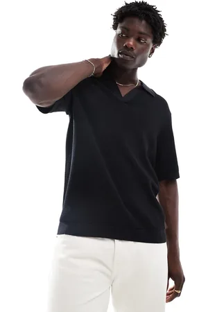 GANT Open collar knit polo in
