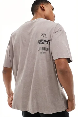 ASOS Oversized t-shirt in heavyweight 220gsm washed with NYC text print