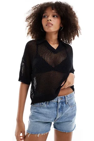 Pimkie Crochet collar detail cropped top in