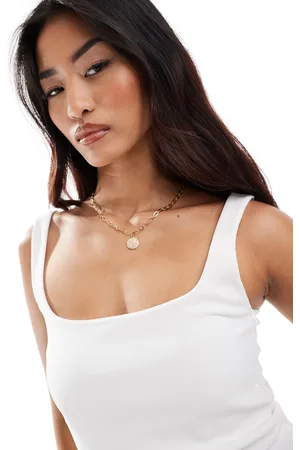 Stradivarius Square neck cami top in