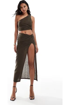 ASOS Co-ord ripple texture maxi skirt in