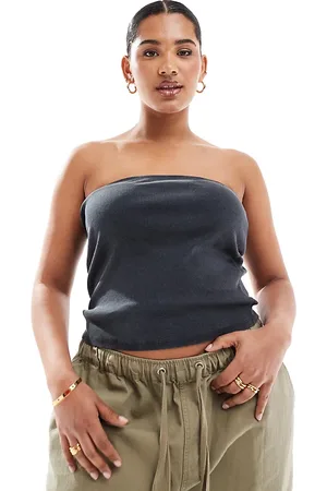 COLLUSION Plus longline washed bandeau in