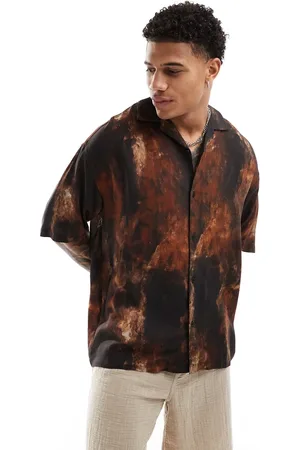 Pull&Bear Rustic graphic printed shirt in