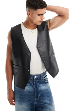 ASOS Faux leather gilet in
