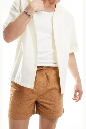 ASOS Broderie short in tan