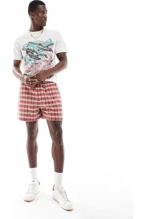 ASOS Short in red gingham check