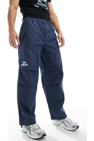 A Bathing Ape Aape By A Bathing Aape Carpenter trousers in off blue