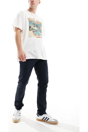Threadbare Pull on slim chino trouser in