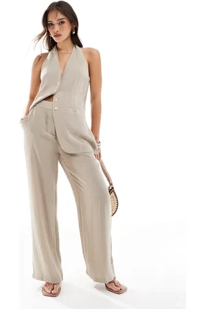 Pretty Lavish Tailored trouser co-ord in taupe