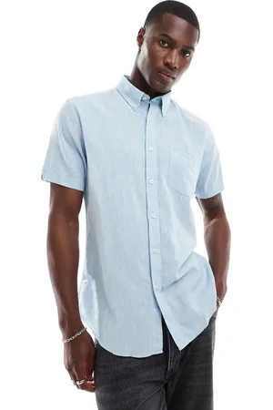 Ben Sherman Short sleeve linen shirt in light