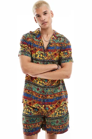 Hunky Trunks Paisley beach shirt co ord in