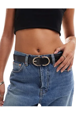 VERO MODA Half moon gold buckle belt in