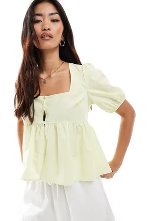 ASOS Poplin button front blouse in stripe