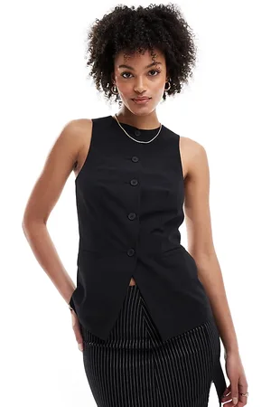 ASOS ASOS DESIGN Tall high neck waistcoat in