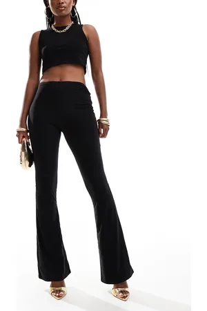 ASOS Double layer slinky flare with waist trim detail in