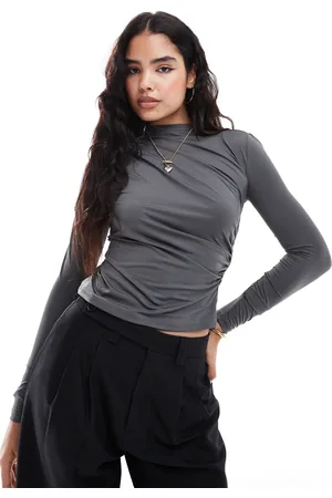 VERO MODA Long sleeved ruched jersey top in
