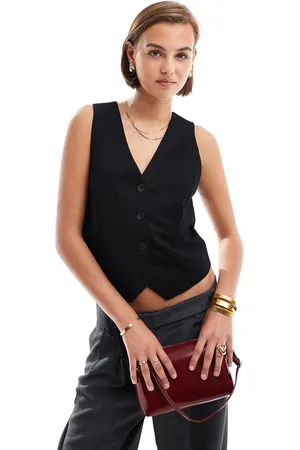 MANGO Button front waistcoat in