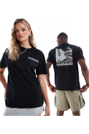 Napapijri Pali landscape backprint t-shirt in light